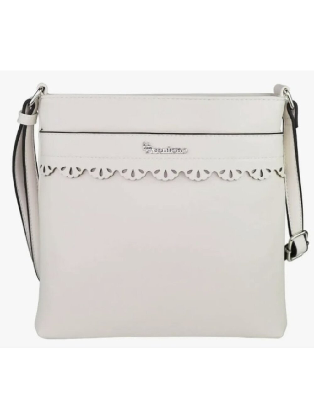 B BRENTANO Vegan Leather Medium Crossbody Bag Beige NWT